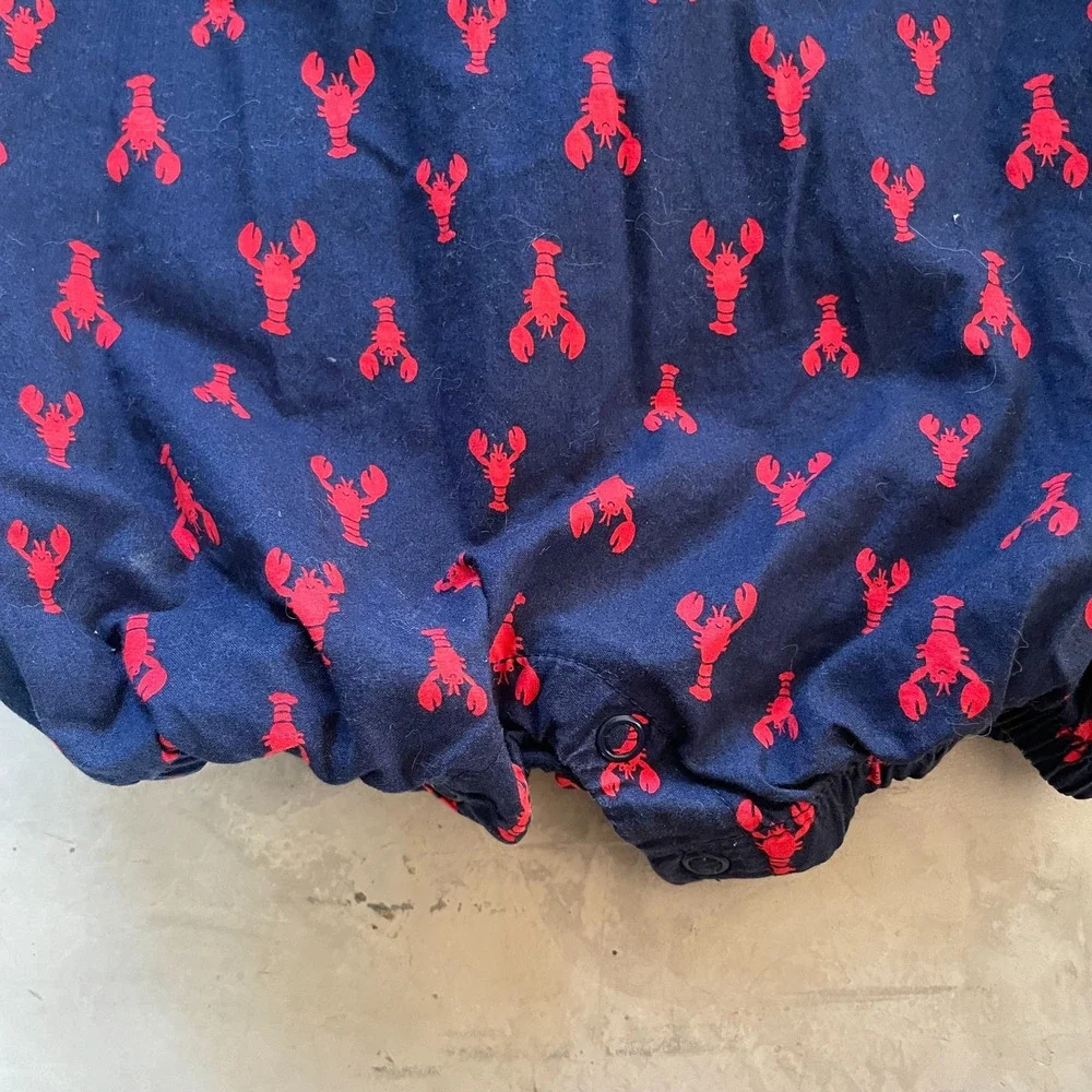 Carters Lobster One Piece 18 M Bow Cotton‎ Preppy Coastal Nautical East Coast